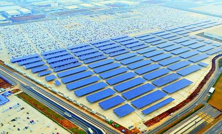 華中最大的&ldquo;光伏車棚&rdquo;在漢建成并網發電