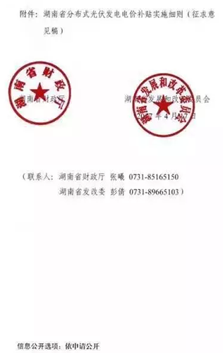 湖南省出新政：省級補貼0.2元/度！