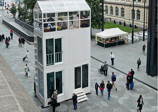 芬蘭現&ldquo;長棍&rdquo;建筑 屋頂配太陽能發電站