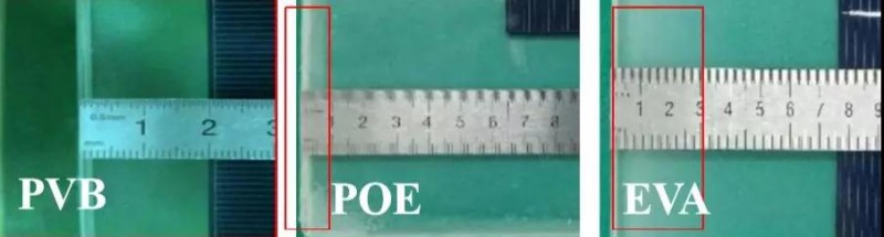三種雙玻HAST測(cè)試結(jié)果:PVB水汽滲入0mm、POE滲入10mm、EVA滲入30mm