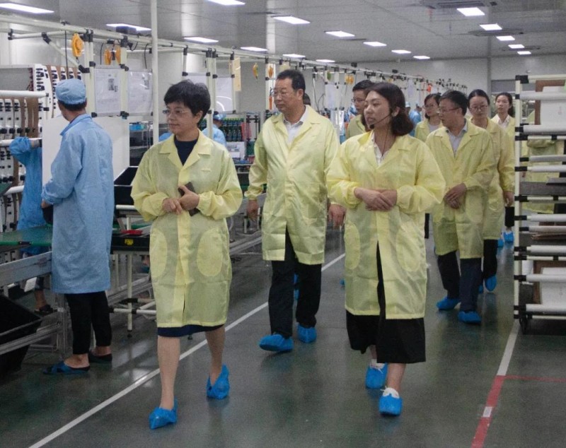 市人大常委會主任余紅藝一行蒞臨錦浪科技調研指導